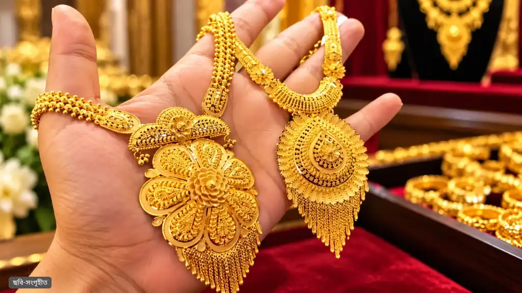 আজ যে দামে বিক্রি হচ্ছে সোনার ভরি
