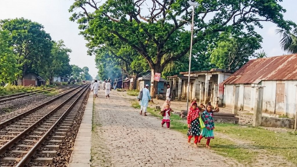 আত্রাইয়ের শাহাগোলা স্টেশনে ট্রেন আসে যায় ঘন্টা বাজেনা